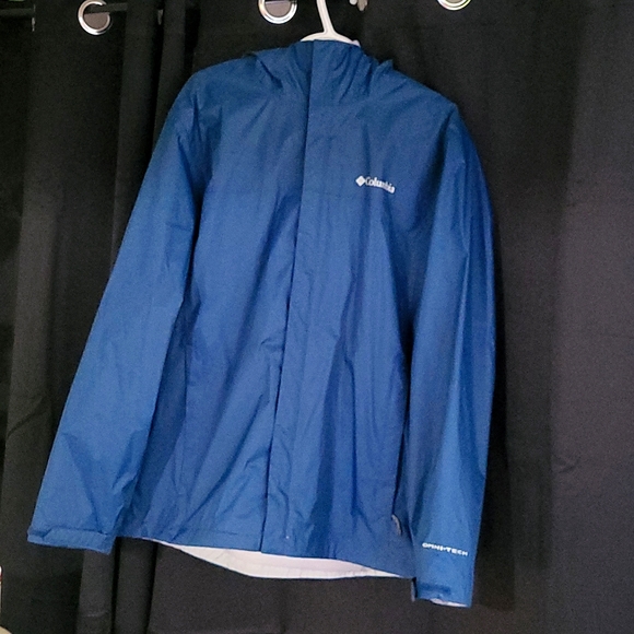 Columbia raincoat Men's size LG. Navy Blue color. - Picture 1 of 5